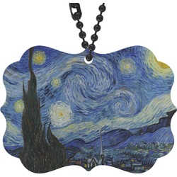 The Starry Night (Van Gogh 1889) Rear View Mirror Charm