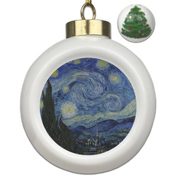 The Starry Night (Van Gogh 1889) Ceramic Ball Ornament - Christmas Tree