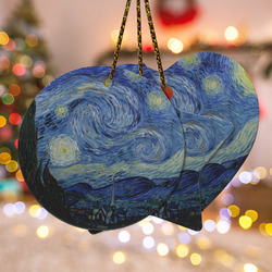 The Starry Night (Van Gogh 1889) Ceramic Ornament