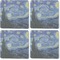 The Starry Night (Van Gogh 1889) Coaster Rubber Back - Apvl