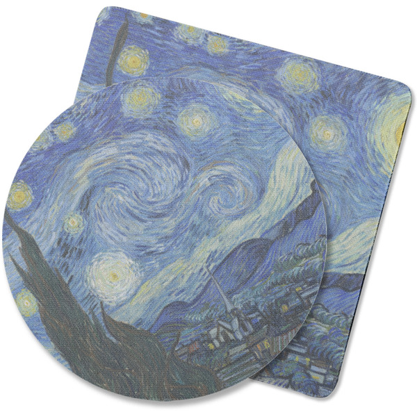 Custom The Starry Night (Van Gogh 1889) Rubber Backed Coaster