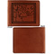 The Starry Night (Van Gogh 1889) Cognac Leatherette Bifold Wallets - Front and Back Single Sided - Apvl