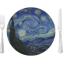 The Starry Night (Van Gogh 1889) 10" Glass Lunch / Dinner Plates - Single or Set