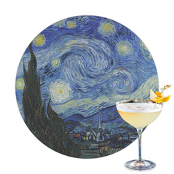 The Starry Night (Van Gogh 1889) Printed Drink Topper - 3.25"