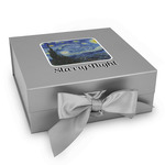 The Starry Night (Van Gogh 1889) Gift Box with Magnetic Lid - Silver