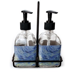 The Starry Night (Van Gogh 1889) Glass Soap & Lotion Bottles