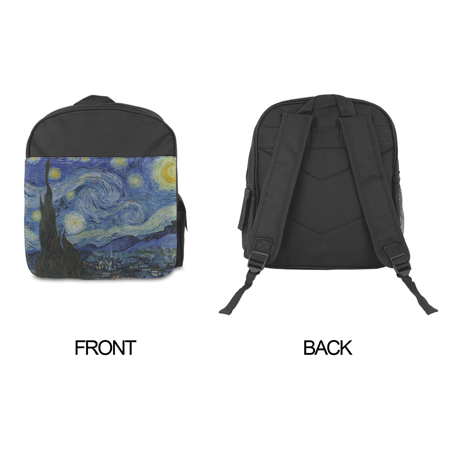 The Starry Night (Van Gogh 1889) Design Custom Backpack