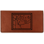 The Starry Night (Van Gogh 1889) Leatherette Checkbook Holder - Double Sided