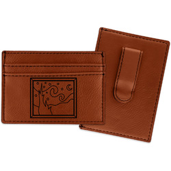 The Starry Night (Van Gogh 1889) Leatherette Wallet with Money Clip