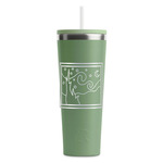 The Starry Night (Van Gogh 1889) RTIC Everyday Tumbler with Straw - 28oz - Light Green - Double-Sided