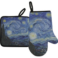 The Starry Night (Van Gogh 1889) Right Oven Mitt & Pot Holder Set