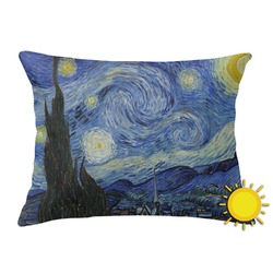 The Starry Night (Van Gogh 1889) Outdoor Throw Pillow (Rectangular)