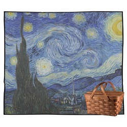 The Starry Night (Van Gogh 1889) Outdoor Picnic Blanket