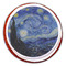 The Starry Night (Van Gogh 1889) Printed Icing Circle - Large - On Cookie