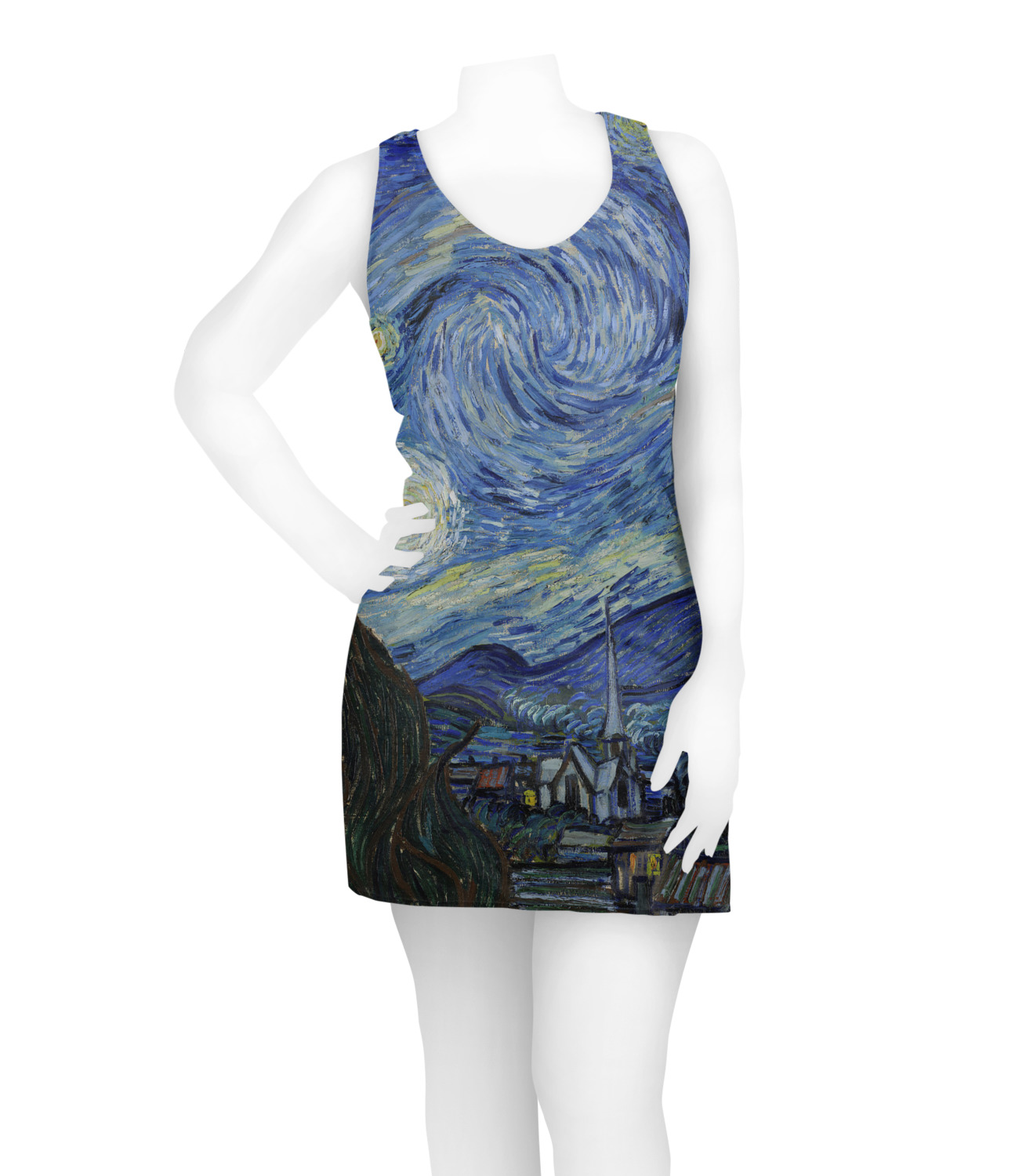 Buy ENLACHIC Women's Van Gogh Dress Plus Size V-Neck Short Sleeve Loose  Tunic Dress with Pockets, Starry Night, XX-Large at Amazon.in