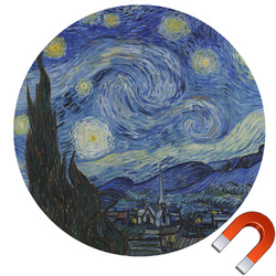 The Starry Night (Van Gogh 1889) Round Car Magnet - 10"