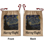 The Starry Night (Van Gogh 1889) Santa Sack - Front & Back