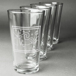 The Starry Night (Van Gogh 1889) Pint Glasses - Engraved (Set of 4)