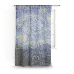 The Starry Night (Van Gogh 1889) Sheer Curtain - 50"x84"