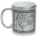 The Starry Night (Van Gogh 1889) Metallic Silver Mug