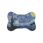 The Starry Night (Van Gogh 1889) Bone Shaped Dog Food Mat (Small)