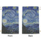 The Starry Night (Van Gogh 1889) Small Laundry Bag - Front & Back View