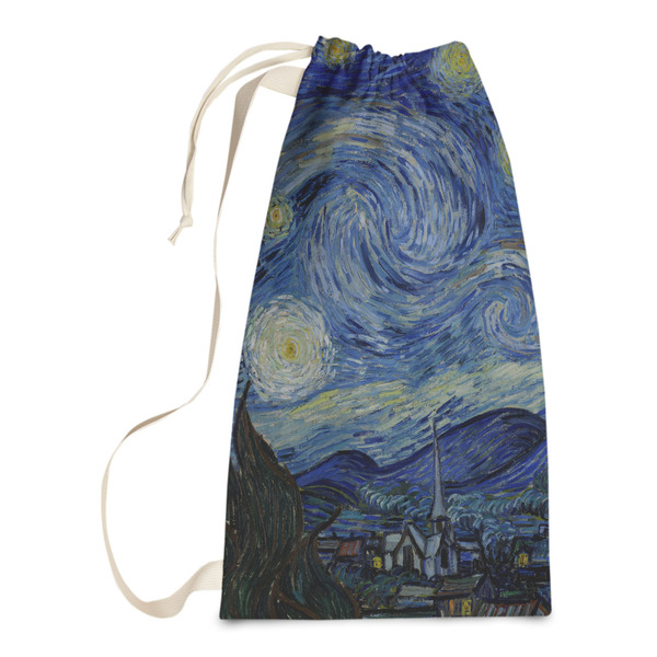 Custom The Starry Night (Van Gogh 1889) Laundry Bags - Small