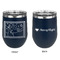 The Starry Night (Van Gogh 1889) Stainless Wine Tumblers - Navy - Double Sided - Approval