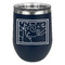 The Starry Night (Van Gogh 1889) Stainless Wine Tumblers - Navy - Double Sided - Front