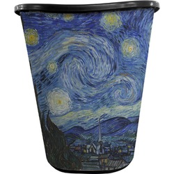 The Starry Night (Van Gogh 1889) Waste Basket - Single Sided (Black)