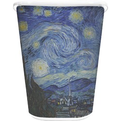 The Starry Night (Van Gogh 1889) Waste Basket - Double Sided (White)
