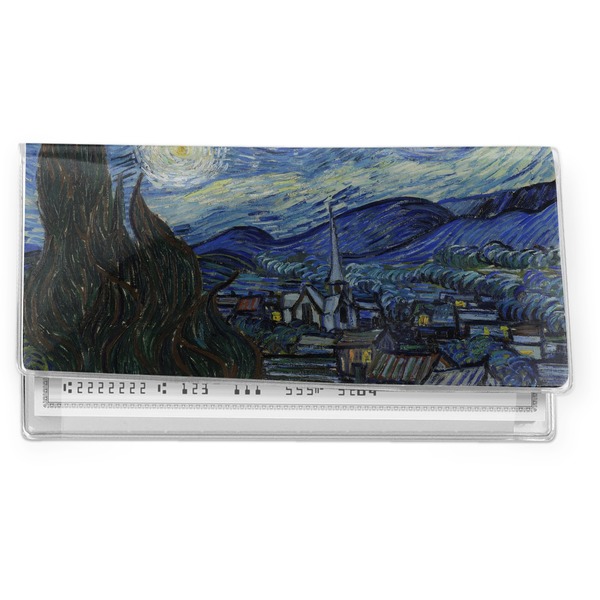 Custom The Starry Night (Van Gogh 1889) Vinyl Checkbook Cover