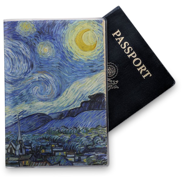 Custom The Starry Night (Van Gogh 1889) Vinyl Passport Holder