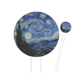 The Starry Night (Van Gogh 1889) Round Plastic Food Picks