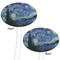 The Starry Night (Van Gogh 1889) White Plastic 7" Stir Stick - Double Sided - Oval - Front & Back