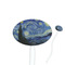 The Starry Night (Van Gogh 1889) White Plastic 7" Stir Stick - Oval - Closeup