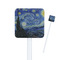 The Starry Night (Van Gogh 1889) White Plastic Stir Stick - Square - Closeup