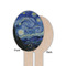 The Starry Night (Van Gogh 1889) Wooden Food Pick - Oval - Single Sided - Front & Back