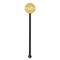 Tribal Diamond Black Plastic 5.5" Stir Stick - Round - Single Stick