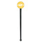 Tribal Diamond Black Plastic 7" Stir Stick - Round - Single Stick