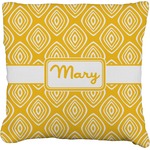 Tribal Diamond Faux-Linen Throw Pillow 18" (Personalized)