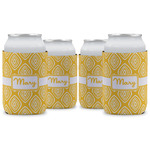 Tribal Diamond Can Cooler (12 oz) - Set of 4 w/ Name or Text