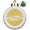 Tribal Diamond Ceramic Christmas Ornament - Xmas Tree (Front View)