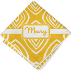 Tribal Diamond Cloth Cocktail Napkin - Single w/ Name or Text