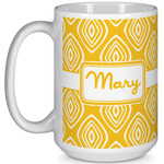 Tribal Diamond 15 Oz Coffee Mug - White (Personalized)