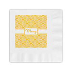 Tribal Diamond Coined Cocktail Napkins (Personalized)