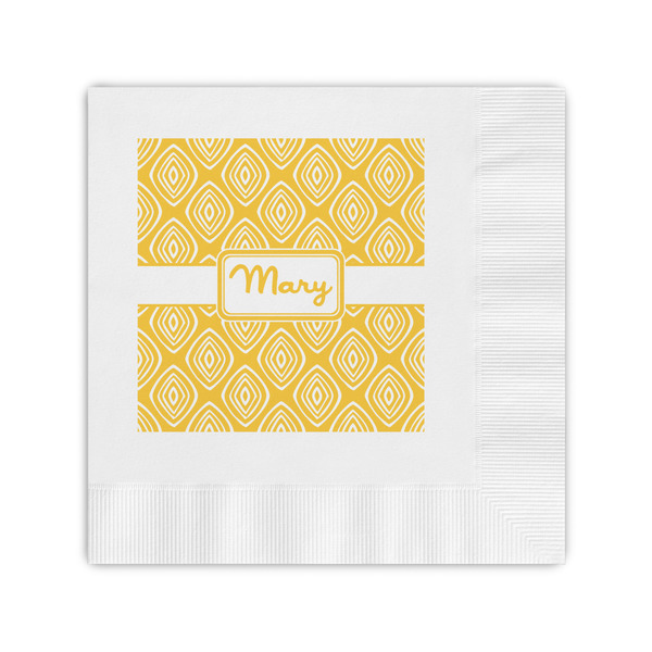 Custom Tribal Diamond Coined Cocktail Napkins (Personalized)