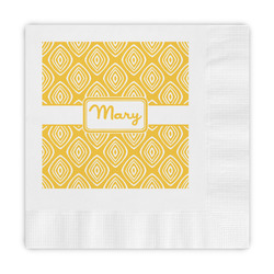 Tribal Diamond Embossed Decorative Napkins (Personalized)