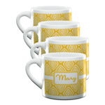 Tribal Diamond Double Shot Espresso Cups - Set of 4 (Personalized)