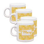 Tribal Diamond Single Shot Espresso Cups - Set of 4 (Personalized)